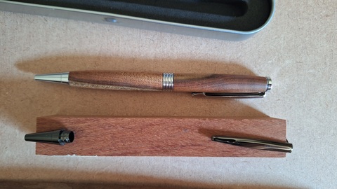 Camphor Pen and a Rosewood blank